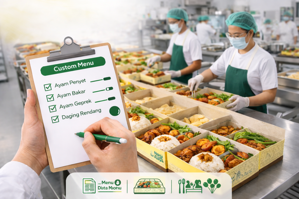 nasi kotak surabaya bisa custom menu